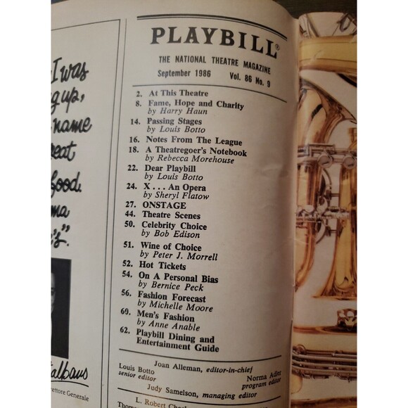 Playbill Arsenic and Old Lace, 46th Street Theatre Sept 1986 Jean Stapleton - Picture 2 of 4